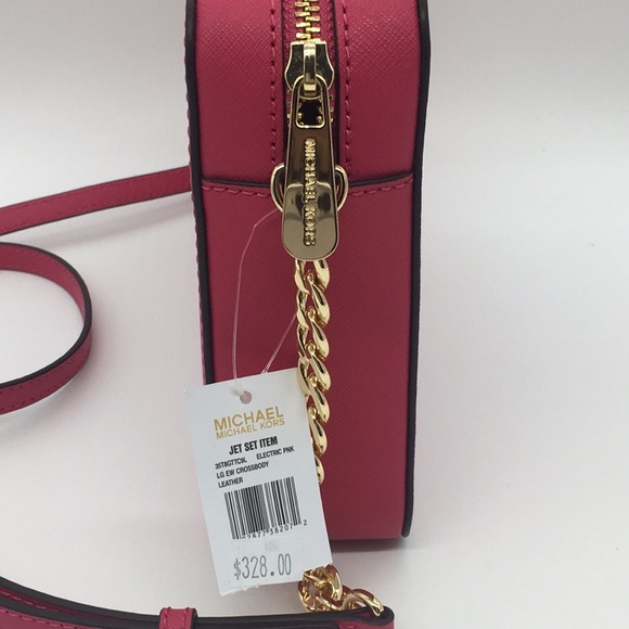 MICHAEL KORS LG EW CROSSBODY Bag ELECTRIC PINK - Picture 8 of 8